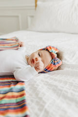 Knit Headband Bow in Serape by Copper Pearl