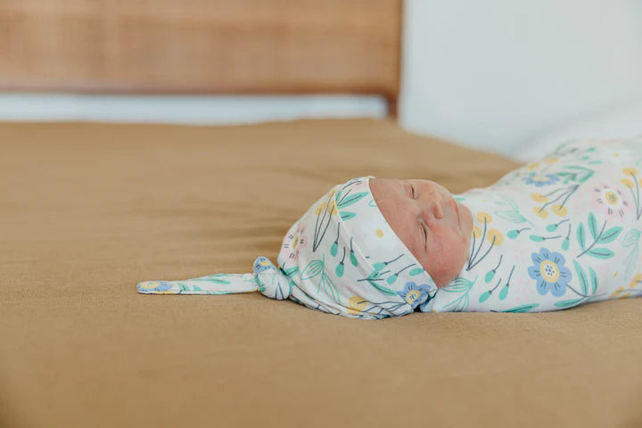 Top Knot Hat 0-4M in Clara by Copper Pearl