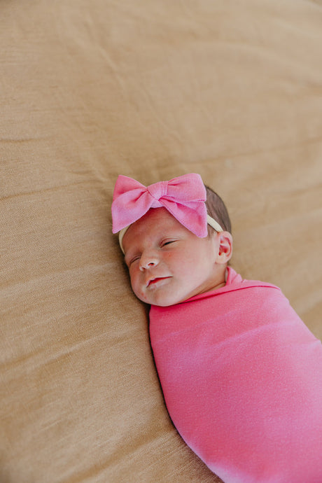 Classic Nylon Bow in Flamingo by Copper Pearl