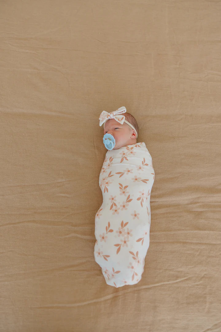 Knit Swaddle Blanket in Rue by Copper Pearl