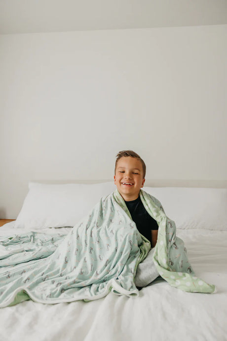 Three-Layer Jumbo Quilt in Bogey by Copper Pearl