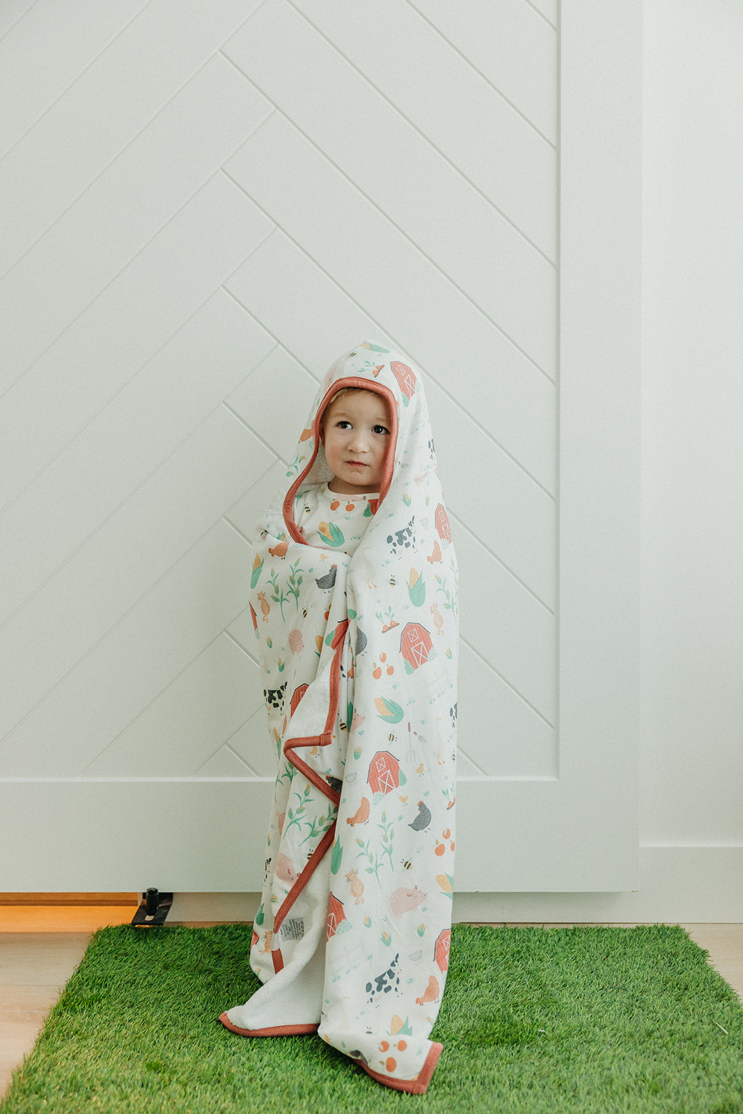 Big Kid Hooded Towel - Farmstead by Copper Pearl