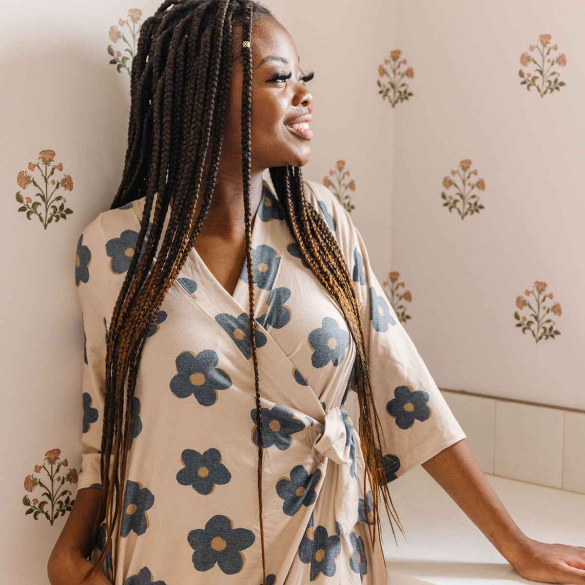 Women's Everyday Robe- Gemma in Tan by Copper Pearl