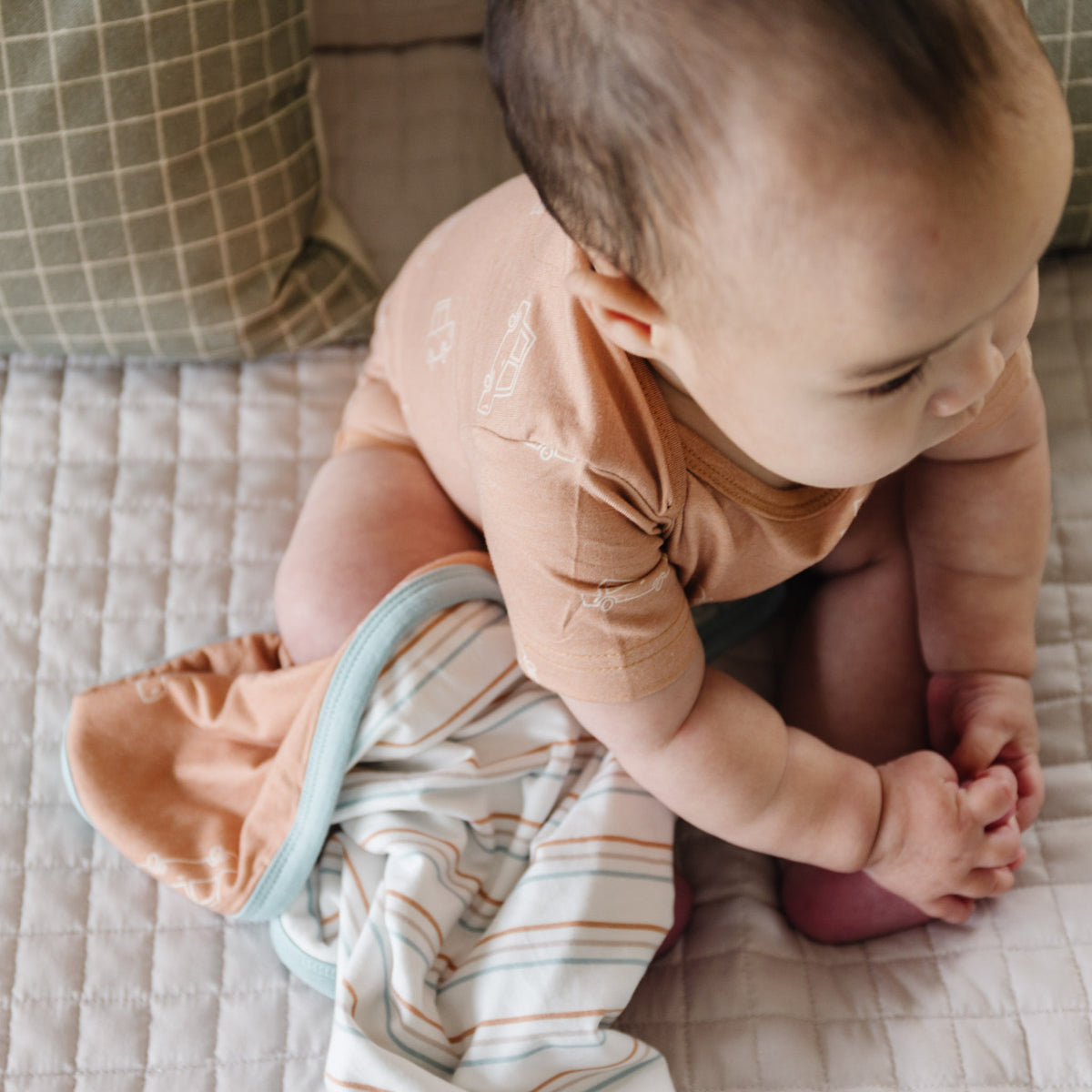 Three-Layer Security Blanket Set- Cooperby Copper Pearl