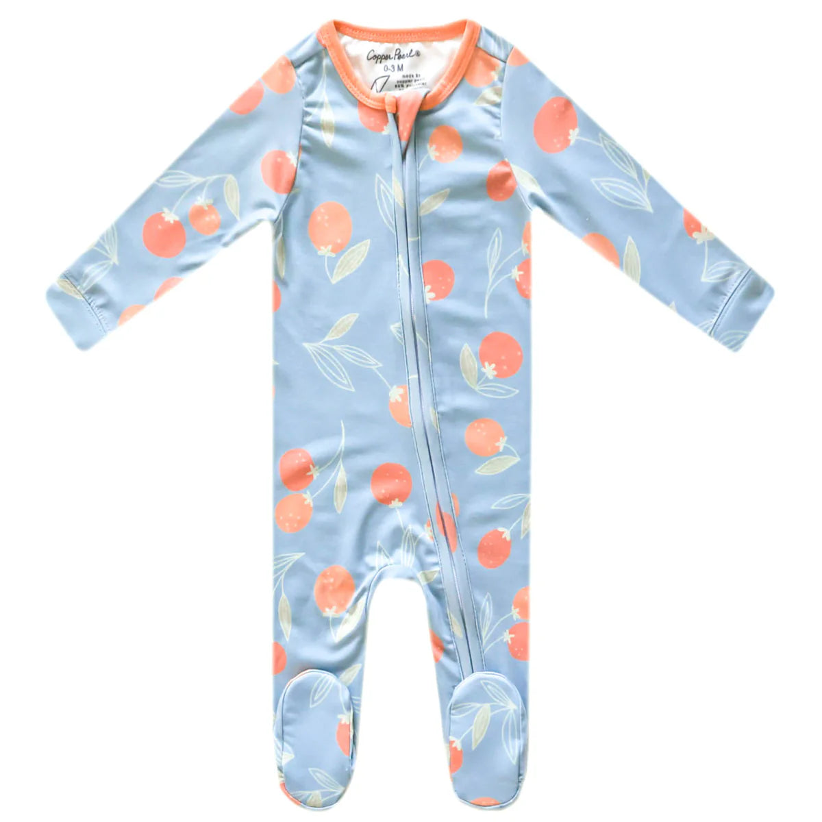 Zip-Up Footie Pajama - Clementine by Copper Pearl
