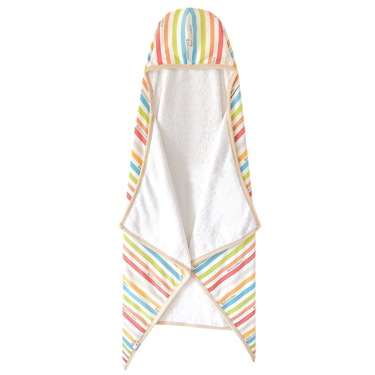 Premium Big Kid Hooded Towel- CoComelon Stripe by Copper Pearl
