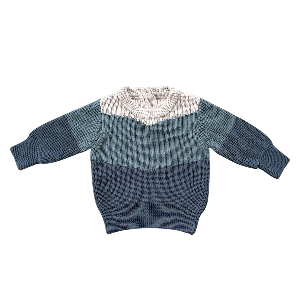 Colorblock Knit Sweater - Slate by babysprouts