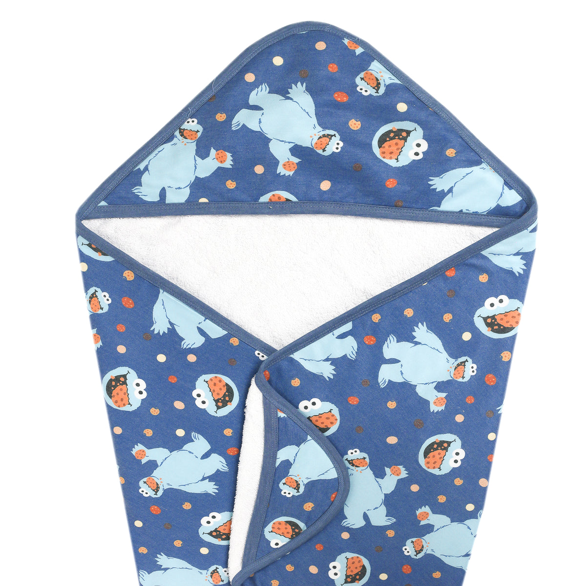 Premium Baby Knit Hooded Towel- Cookie Monster by Copper Pearl
