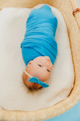 Bowtie Nylon Bow in Blueberry by Copper Pearl