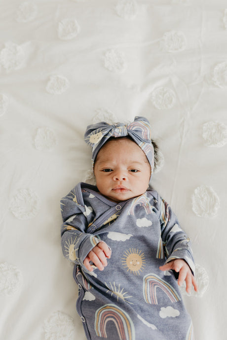 Knit Headband Bow in Hope by Copper Pearl