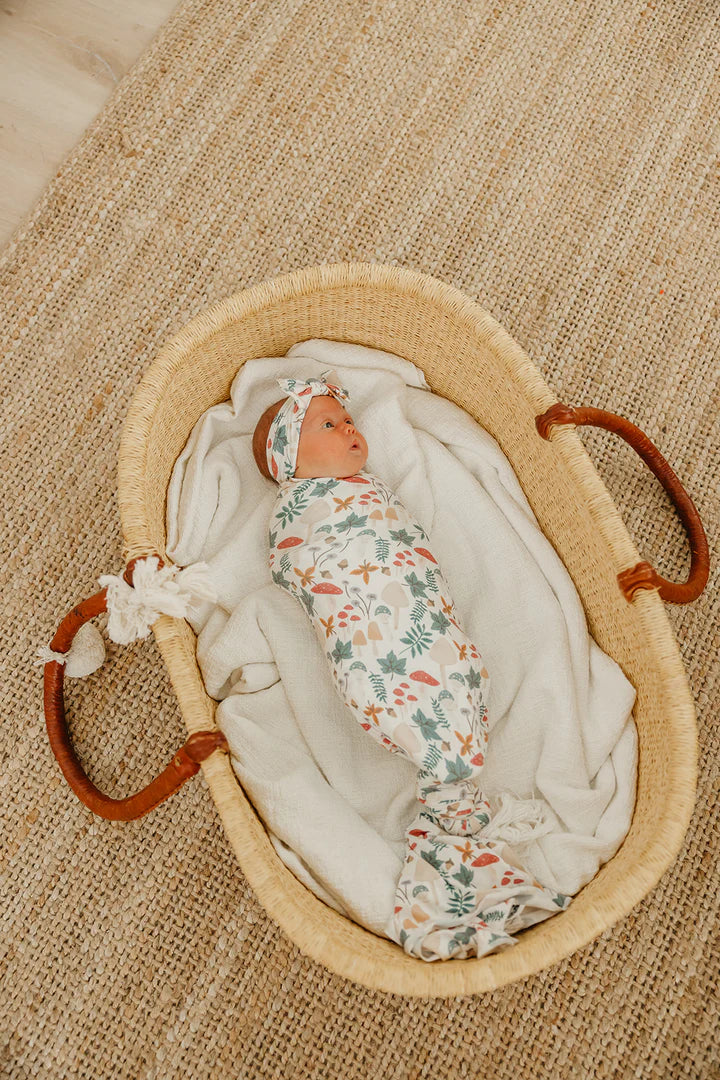 Knit Swaddle Blanket in Ivy by Copper Pearl
