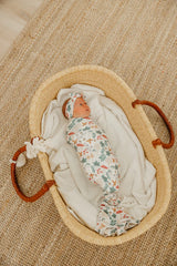Knit Swaddle Blanket in Ivy by Copper Pearl