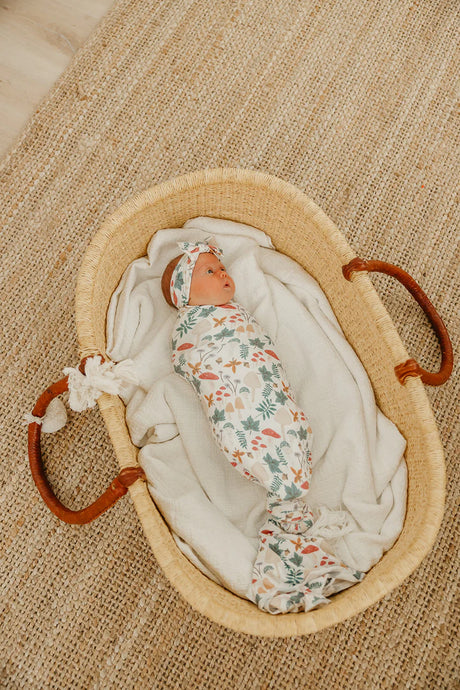 Knit Swaddle Blanket in Ivy by Copper Pearl