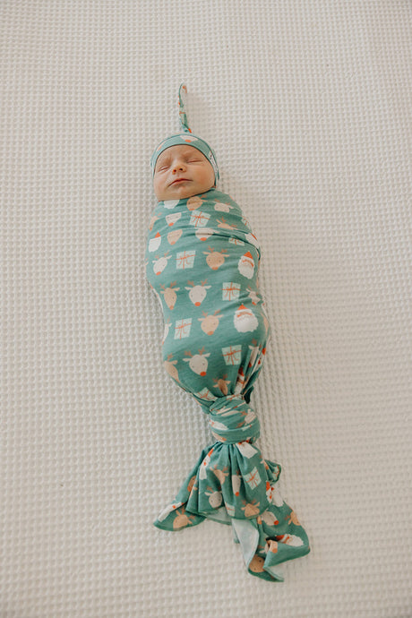 Knit Swaddle Blanket in Prancer by Copper Pearl