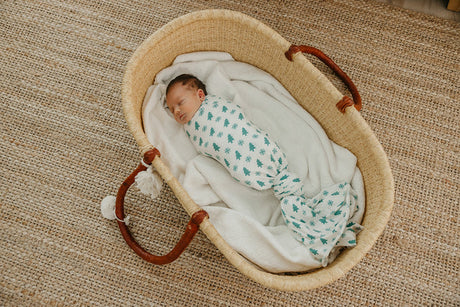 Knit Swaddle Blanket in Alps by Copper Pearl
