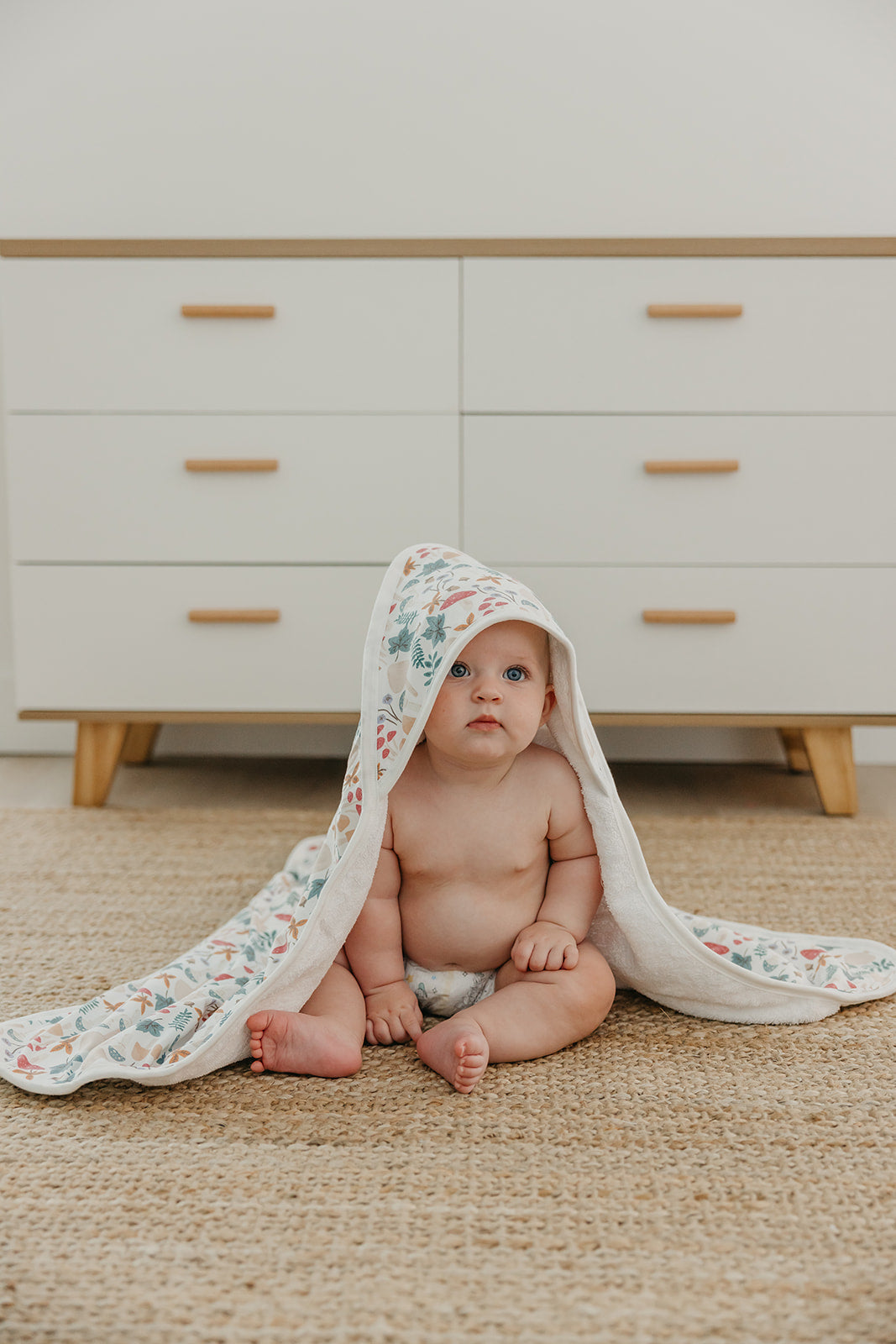 Knit Hooded Towel in Ivy by Copper Pearl