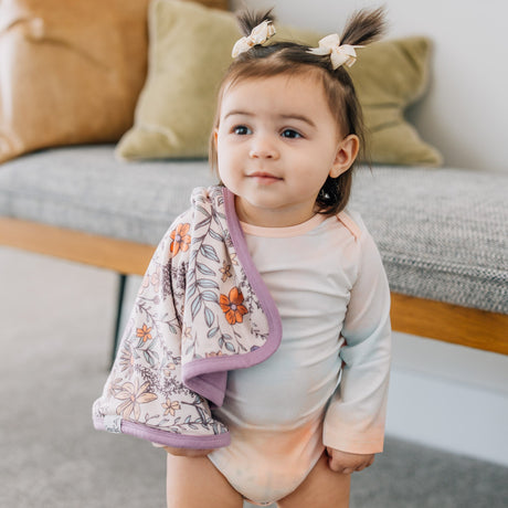 Three-Layer Security Blanket Set in Flora by Copper Pearl