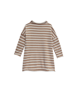 French Terry Pullover Dress- Camel Stripe by Go Gently Nation