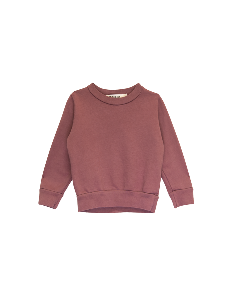 Baby Crewneck- Berry by Go Gently Nation