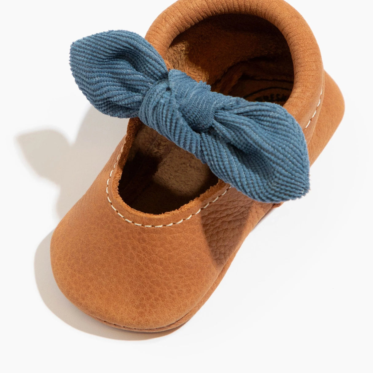 Corduroy Cowgirl Knotted Bow Baby Shoe by Freshly Picked