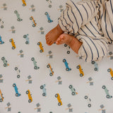 Premium Knit Fitted Crib Sheet- Speedster by Copper Pearl