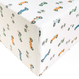 Premium Knit Fitted Crib Sheet- Speedster by Copper Pearl