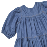 Girls Sawyer Dress- Chambray by Pink Chicken