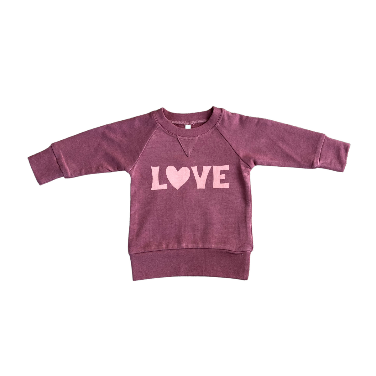 Raglan Sweatshirt- Love in Ruby by Babysprouts
