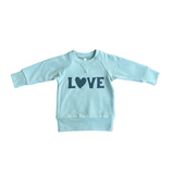 Raglan Sweatshirt- Love in Seafoam by Babysprouts