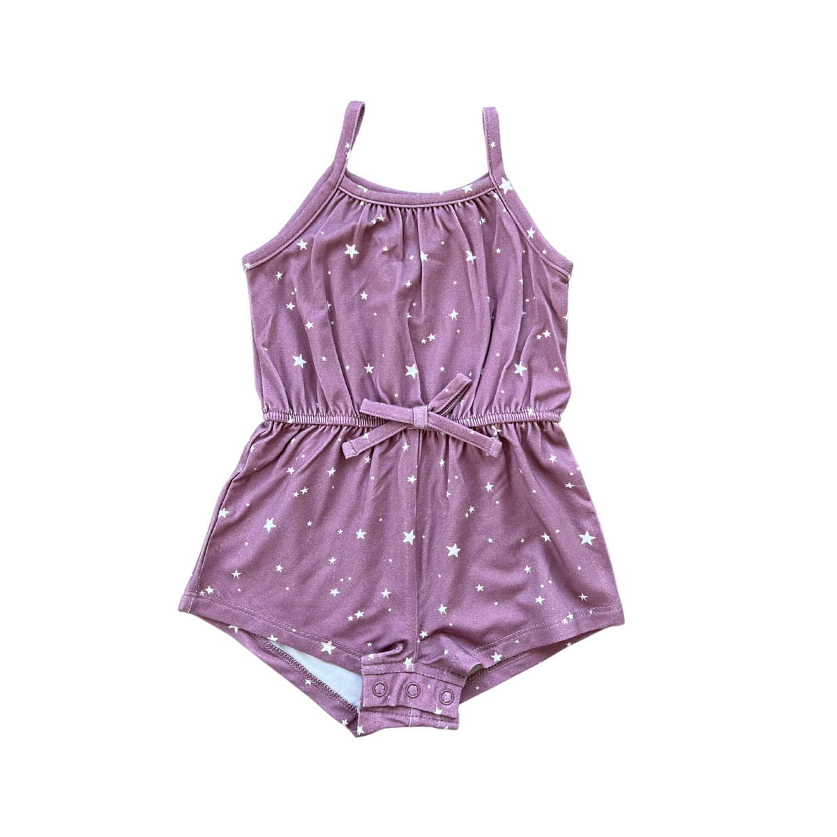 Baby Summer Romper- Mini Stars in Dusty Mauve by Babysprouts