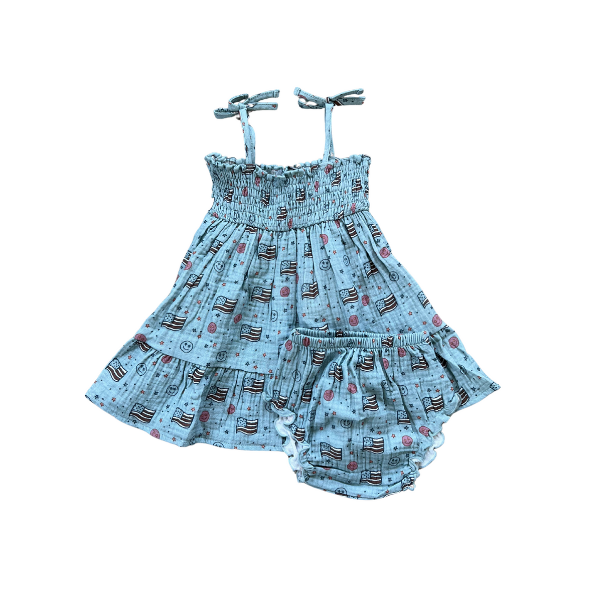 Tiered Mini Dress Set- Retro America by Babysprouts