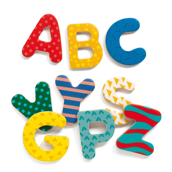 38 Big Letters Alphabet Wooden Magnets by Djeco