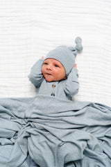 Miller Plush Knit Knotted Gown by Lou Lou & Company