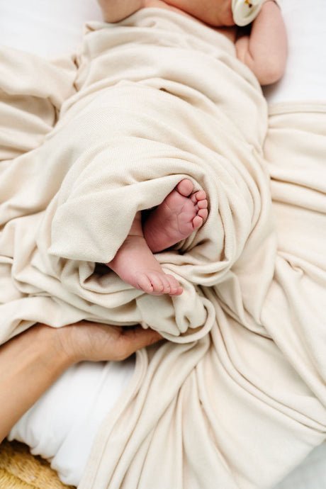 Dakota Plush Knit Swaddle Blanket by Lou Lou & Company