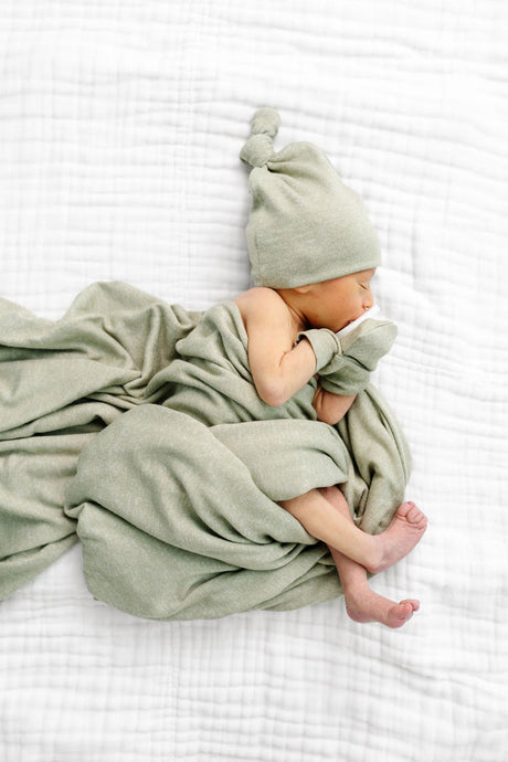 Collins Plush Knit Swaddle Blanket by Lou Lou & Company
