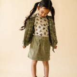 Organic Quilted Hooded Jacket - Olive by Makemake