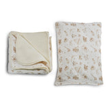 Vintage Bedding Set Double-Sided Blanket & Pillow Organic Cotton – Art Board by Cherubin Chic