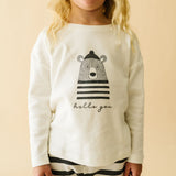 Organic Long Sleeve Tee & Pant Set - Hello You by Makemake