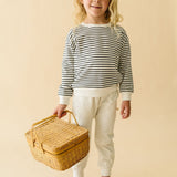 Organic Fleece Sweatshirt - Black Stripes by Makemake