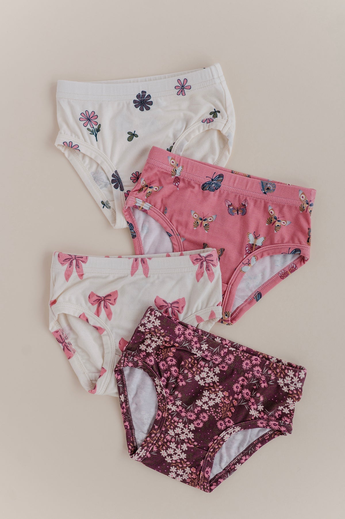 Girls Underwear- Rose Elegance Bows by Babysprouts