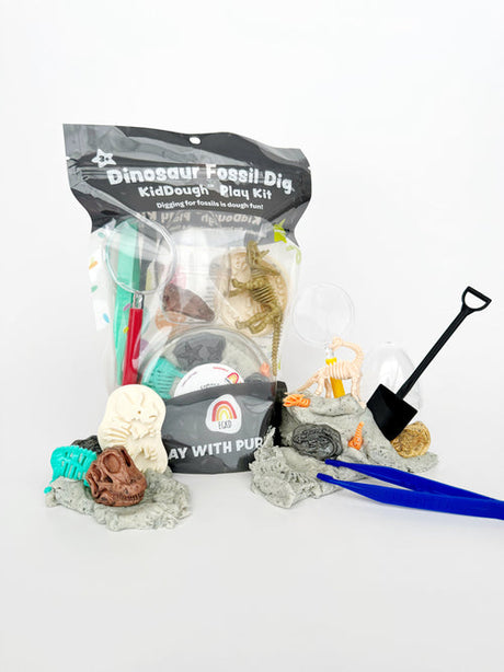 Dinosaur Fossil Dig KidDough Play Kit by Earth Grown KidDoughs