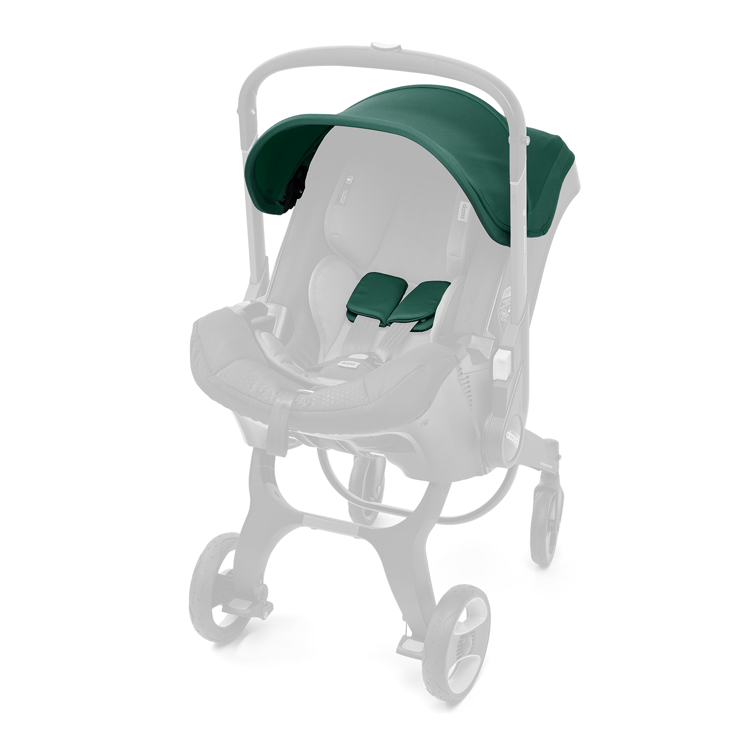 Canopy & Shoulder Pads- Racing Green by Doona – Pi Baby Boutique Canopy & Shoulder Pads- Racing Green by Doona – Pi Baby Boutique