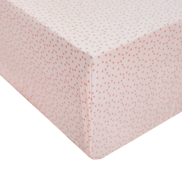 Premium Knit Fitted Crib Sheet in Dottie by Copper Pearl