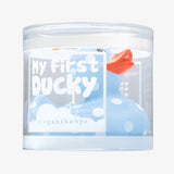 Blue Polka Dot Rubber Duckie by Elegant Baby