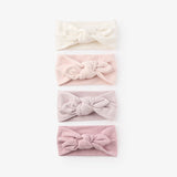 Brushed Cotton Knotted Bow Headband 4 Pk by Elegant Baby