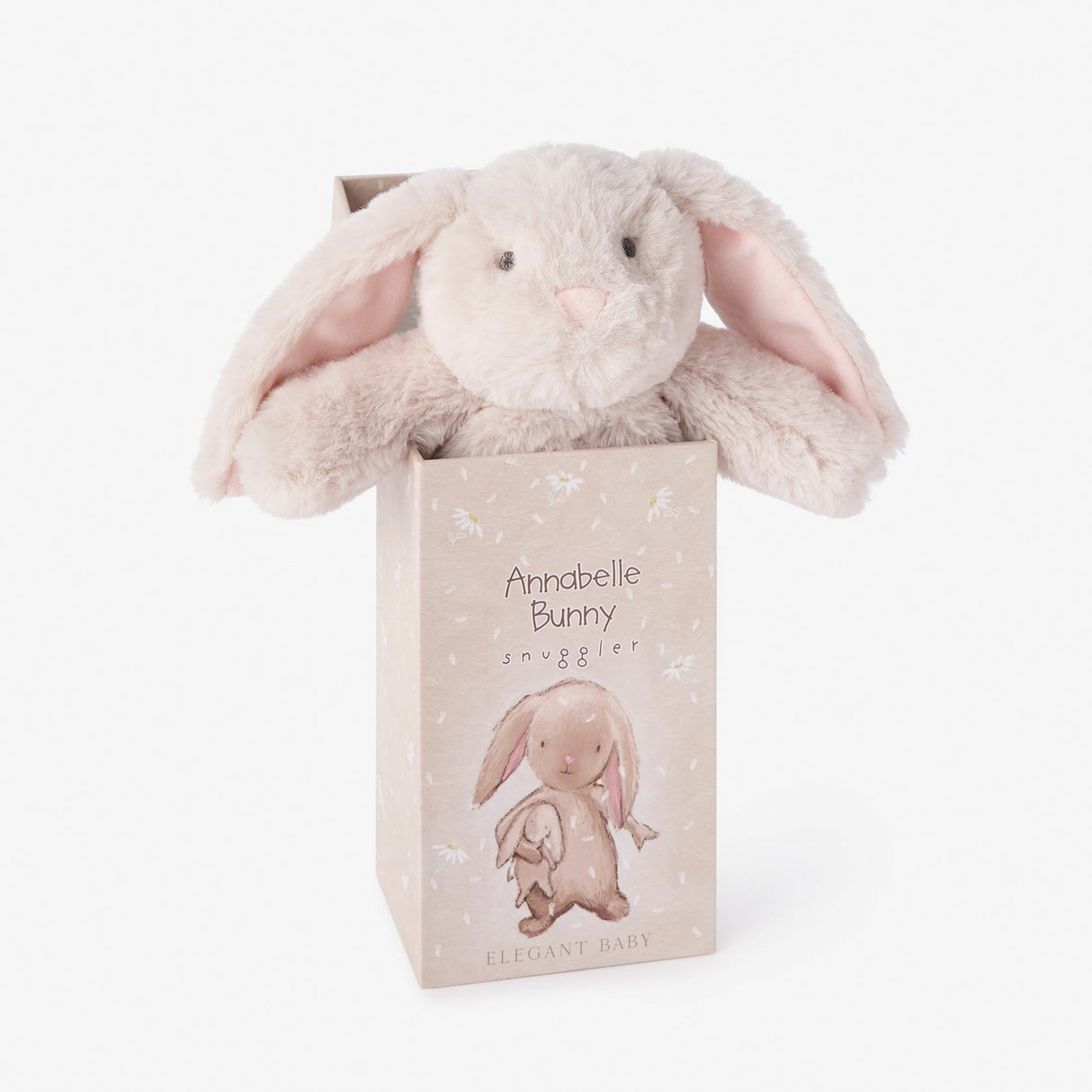 Annabelle Bunny Snuggler Plush Blanket in Box by Elegant Baby
