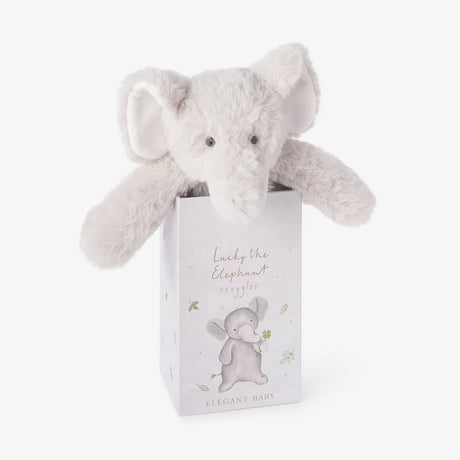 Lucky the Elephant Snuggler Plush Security Blanket w/ Gift Box by Elegant Baby