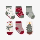 Holiday Non-Slip Baby Socks- 6PK by Elegant Baby