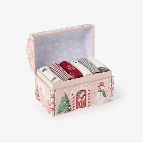 Holiday Non-Slip Baby Socks- 6PK by Elegant Baby