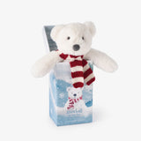 ‘Snowball' Polar Bear Snuggler Plush Security Blanket W/ Gift Box by Elegant Baby